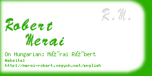 robert merai business card